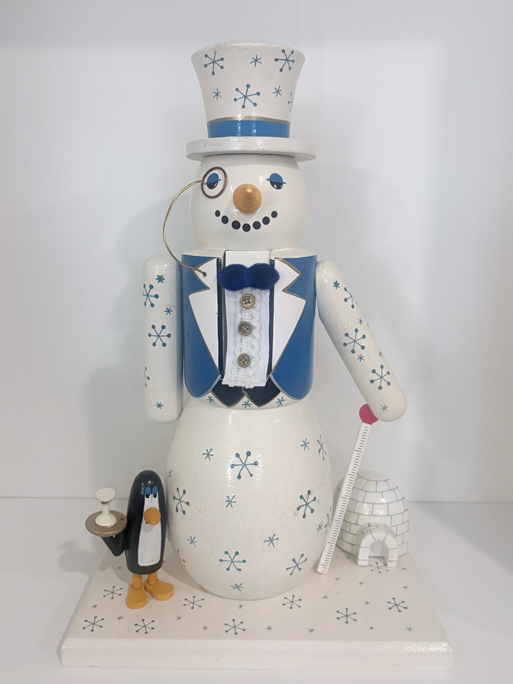 Bombay Company | 15" Snowman Nutcracker Penguin & Igloo Winter Holiday Decor